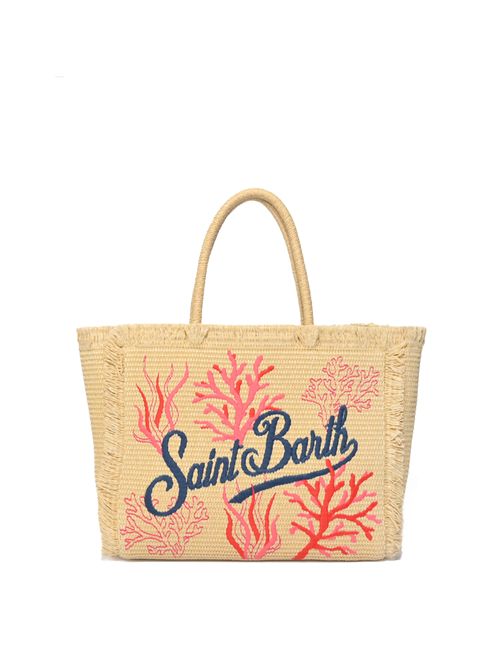 Borsa a spalla Vanity effetto paglia con ricamo Mc2 Saint Barth | VANI02109064L